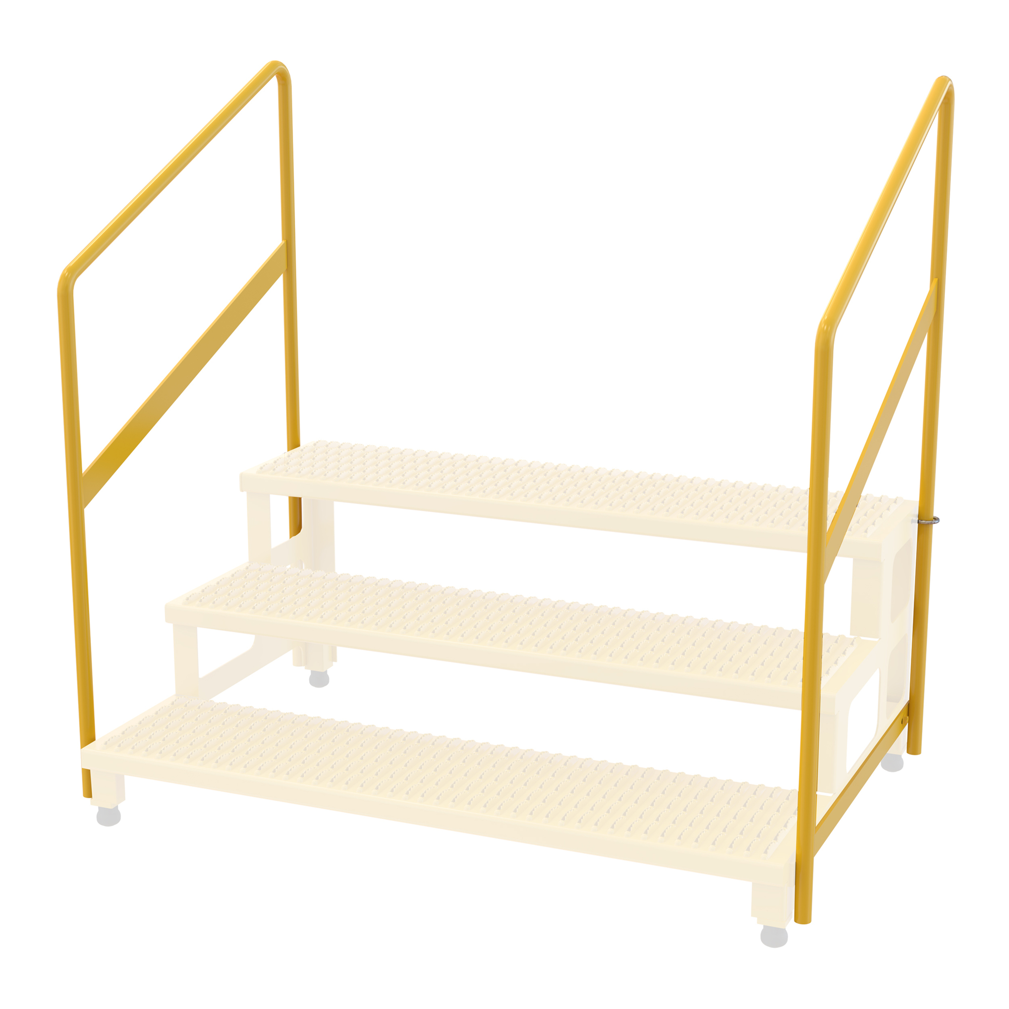 Vestil Steel Hand Rail Kit for 3-Step ASP Models — Yellow